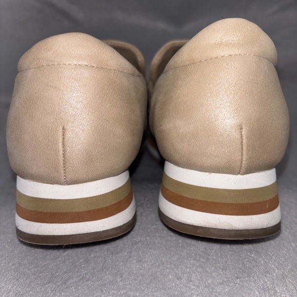 COCONUTS by Matisse Bess Platform Loafers Brown Chainlink Fringe Women's Size 8M - Picture 4 of 16